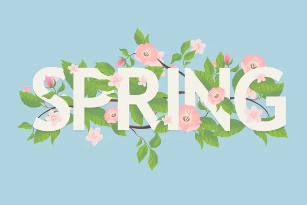 Décoration printemps saison — Image vectorielle