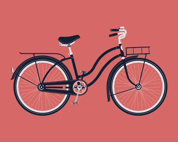 Bicicleta retro vintage — Vector de stock