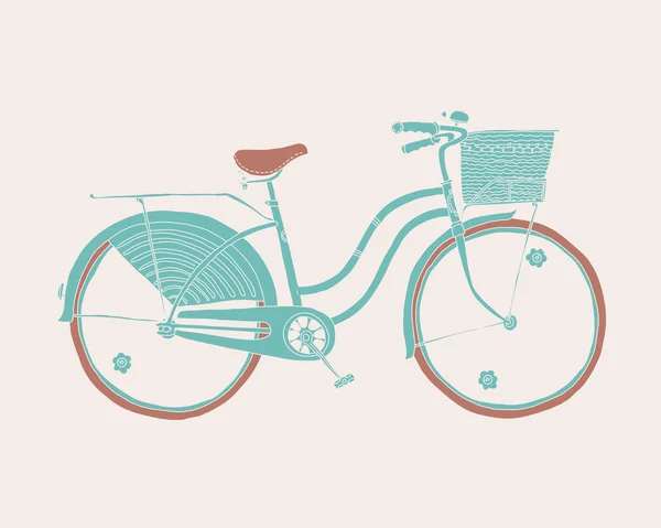 Retro vintage fiets — Stockvector