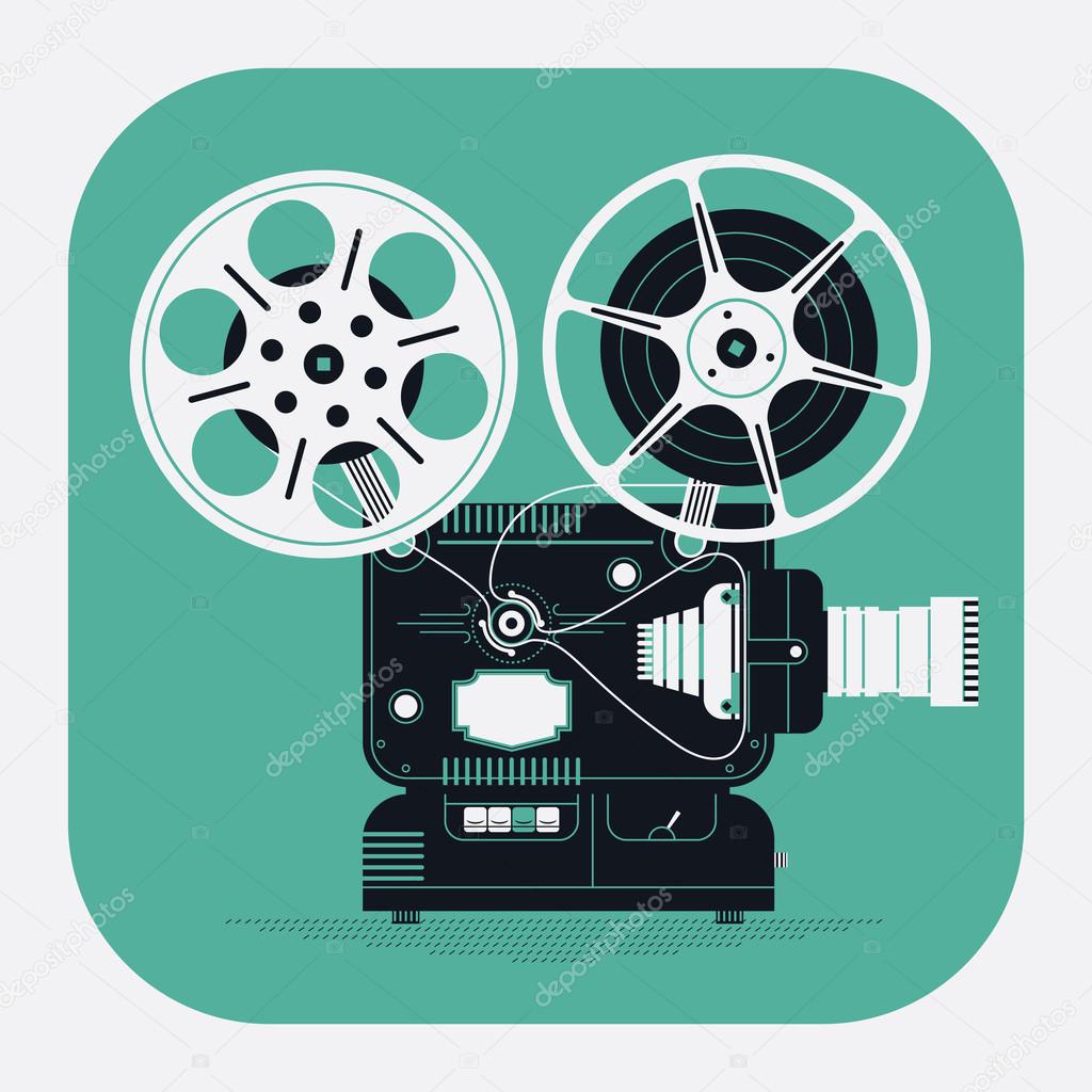 Cool retro movie projector Stock Vector by ©masha_tace 66481731