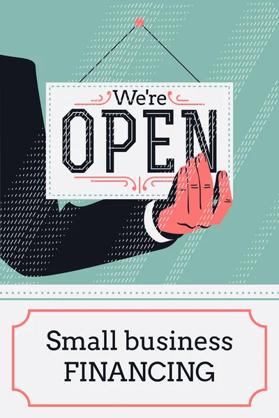 Panneau "Nous sommes ouverts" — Image vectorielle