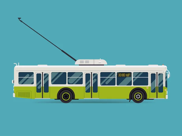 Trolleybus de transport public — Image vectorielle