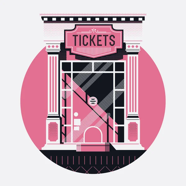 Film tiyatro biletleri booth — Stok Vektör