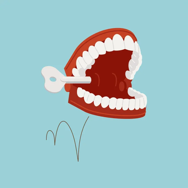 Teeth practical joke item — Stock Vector