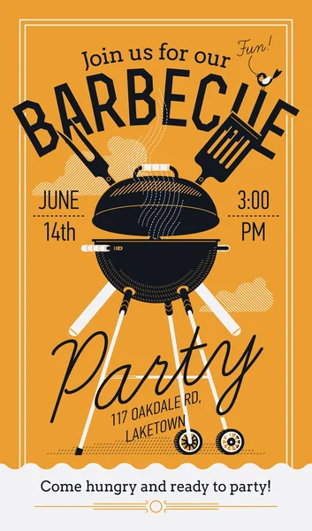 Grill, grill party flyer — Stock vektor