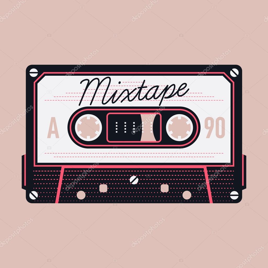 retro analogue audio cassette tape