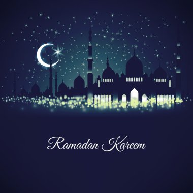 Cami siluetleri ile cömert Ramazan