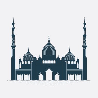 detailed mosque contour.