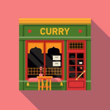 indian curry restaurant facade