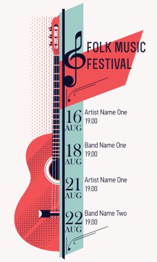 Classical music festival poster clipart