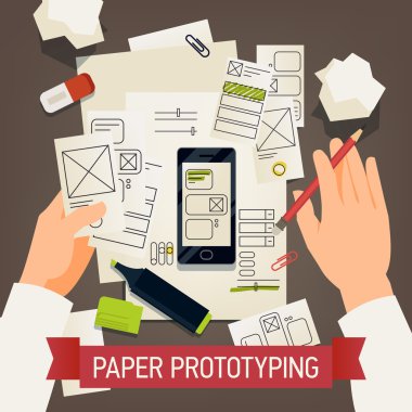 Ayrıntılı yaratıcı kağıt prototip