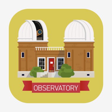 Optical observatory building clipart