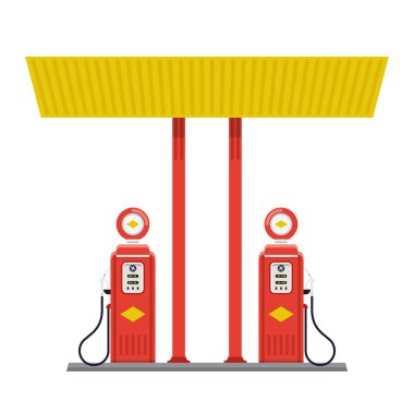Güzel retro gaz ve petrol dolum