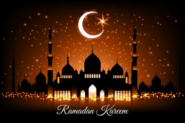 Cami siluetleri ile cömert Ramazan