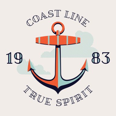 Çok güzel eski çapa etiket