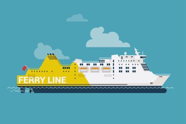 Seaway line connection transport clipart