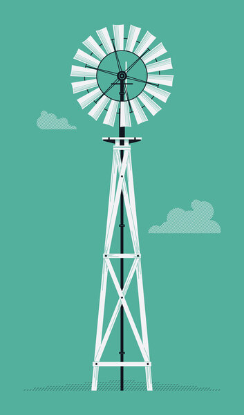 water pump windmill tower.