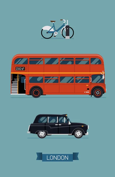 Transporte público de Londres — Vector de stock