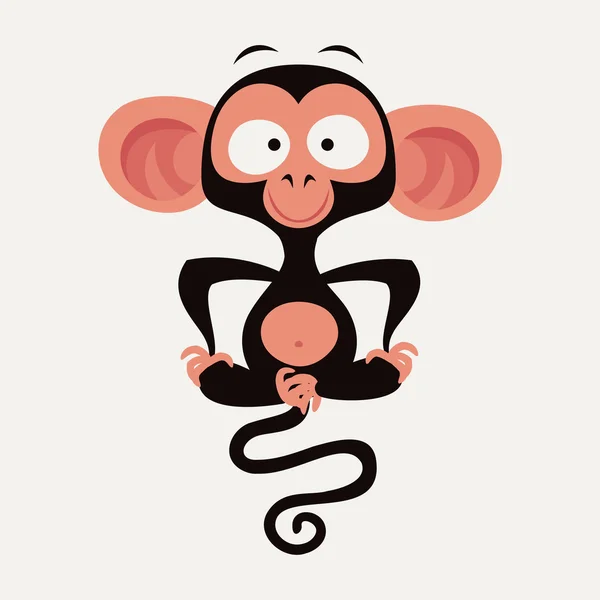 Cool and funny   monkey character — Stock Vector