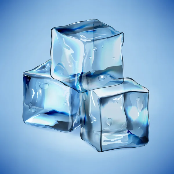 Cubos de hielo fresco — Vector de stock