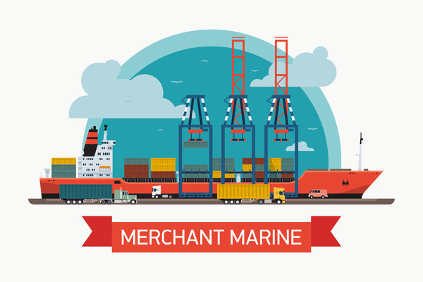 терминал грузового порта
