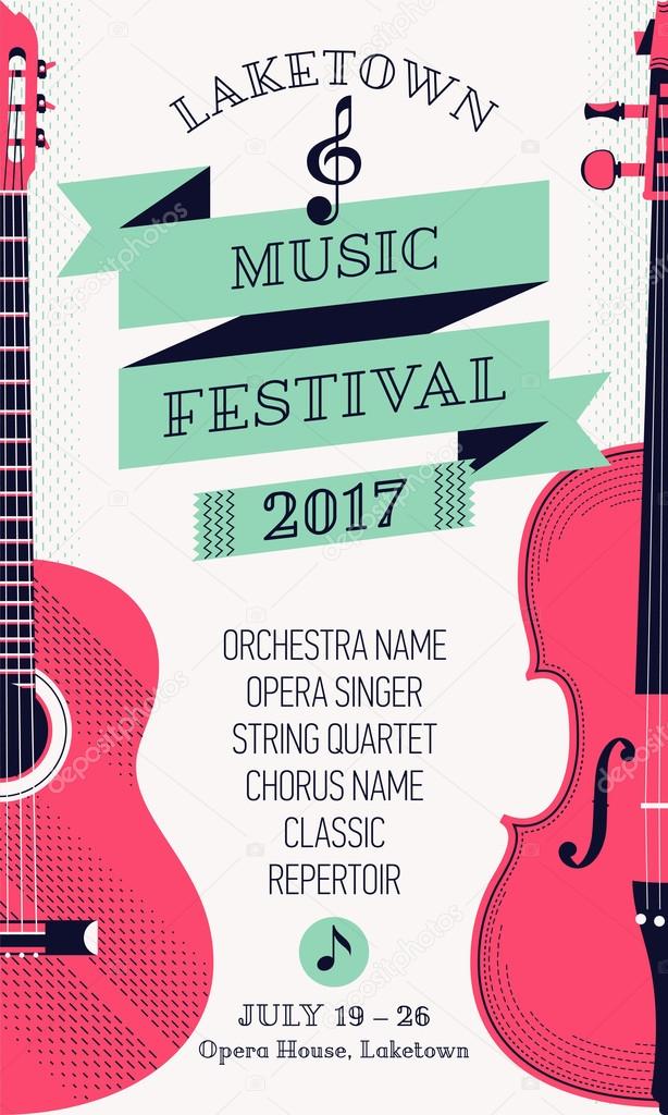 Modern classical music festival poster