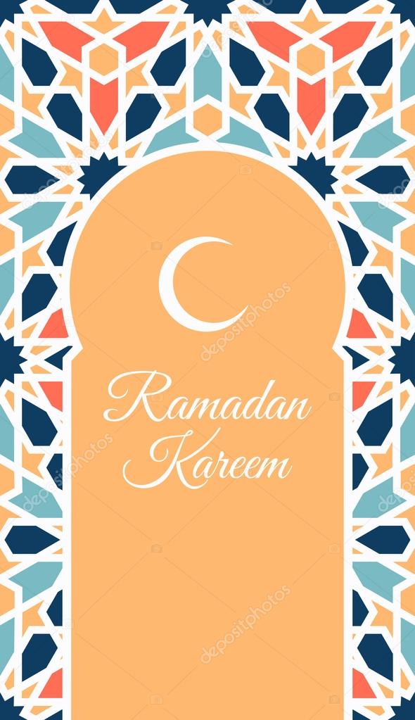 Generous Ramadan with traditional arabic pattern
