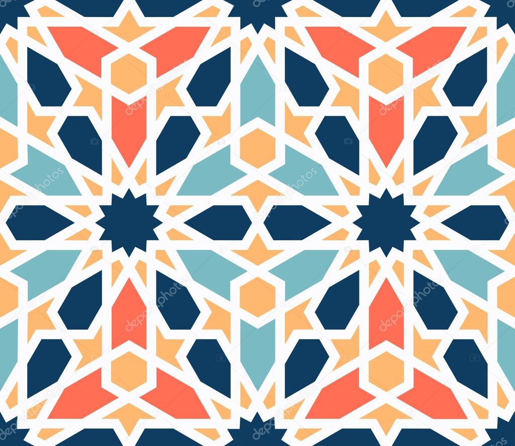 Colorful traditional arabic pattern
