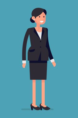 Karakter işçisi kadın ofis gülümseyen