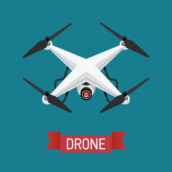 Elemento de design quadcopter drone —  Vetores de Stock