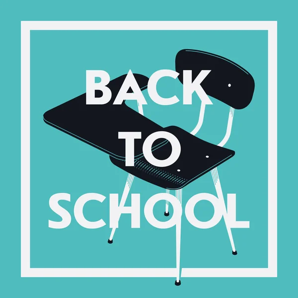 'Back to School' - escritorio del aula — Vector de stock