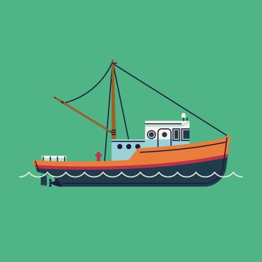 Download Fishing Boat Free Vector Eps Cdr Ai Svg Vector Illustration Graphic Art