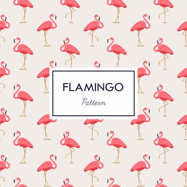 Lovely pink flamingos pattern