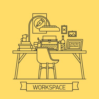 Serin doğrusal metin yazarı çalışma alanı