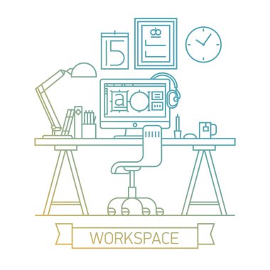 çalışma alanı ve ofis iç.