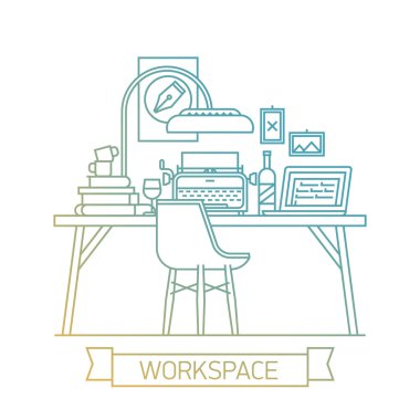 çalışma alanı ve ofis iç.