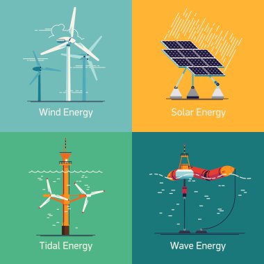electricity power energy generation devices clipart