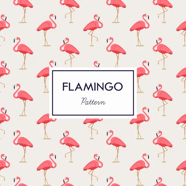 Precioso patrón de flamencos rosados — Archivo Imágenes Vectoriales