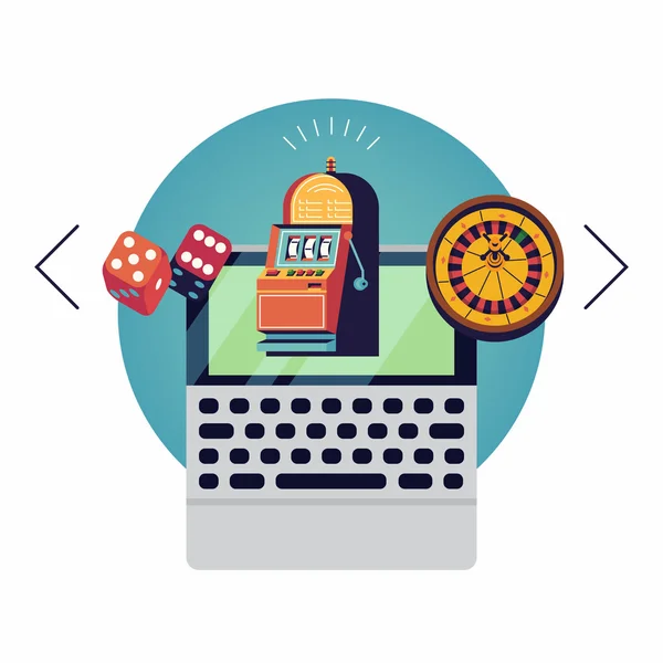 Online gambling layout — Stok Vektör