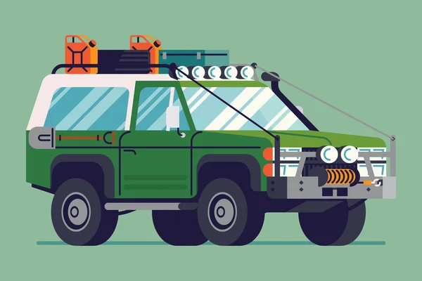 Safari SUV off road — Stock Illustration Safari SUV off road Stock Illustration