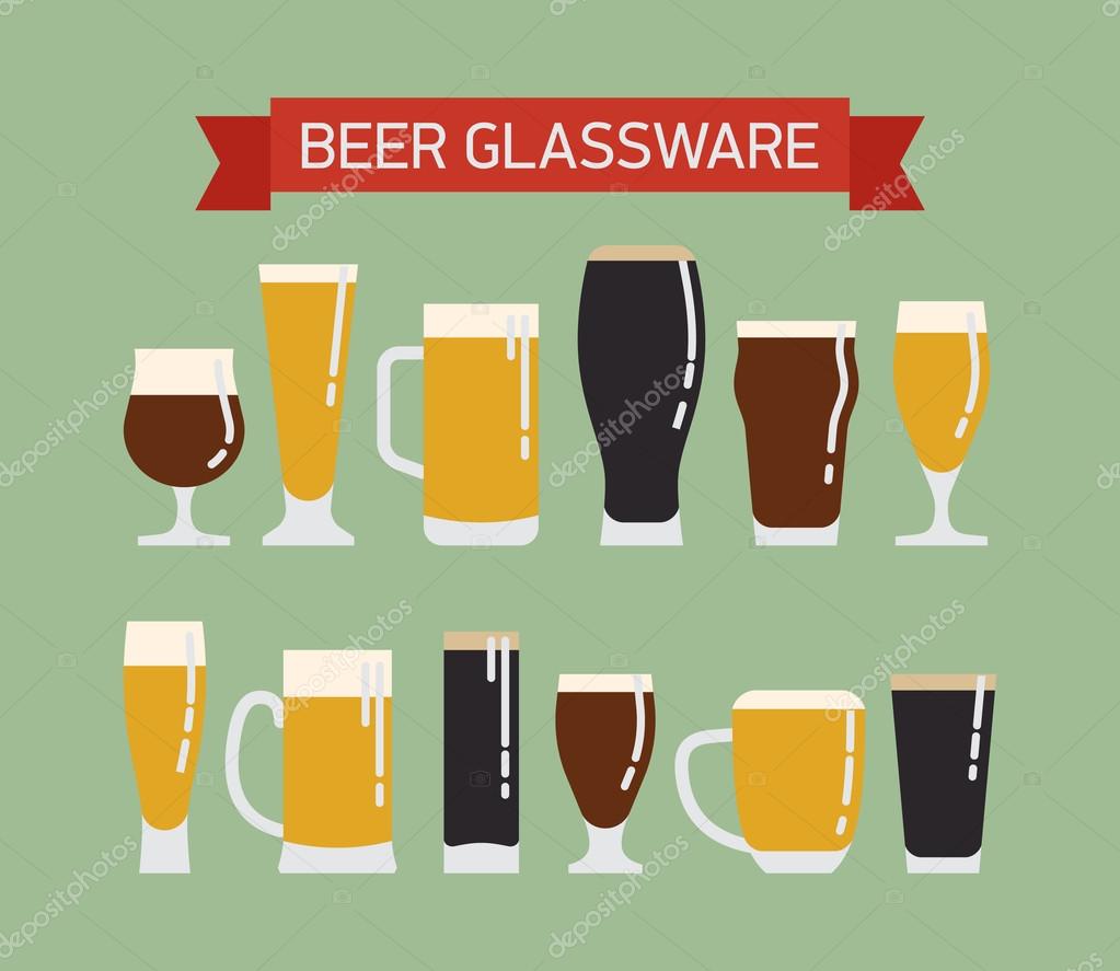 Beer glassware set Stock Vector Image by ©masha_tace 84361434