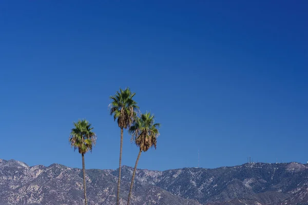 San Gabriel Hory Proti Ranní Modré Jasné Obloze — Stock fotografie