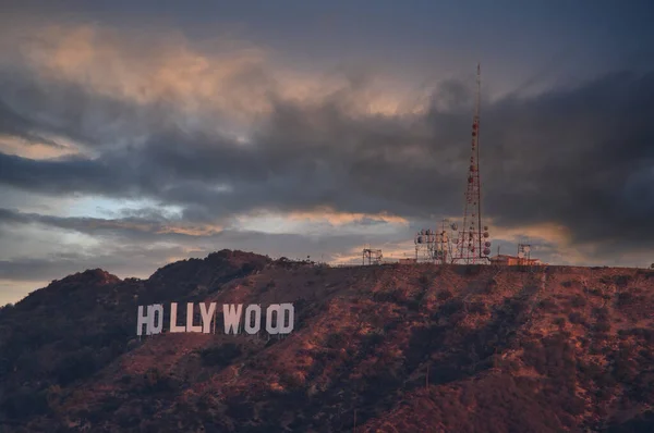 Los Angeles Kaliforniya Abd Eylül 2008 Ünlü Hollywood Tabelası Santa — Stok fotoğraf