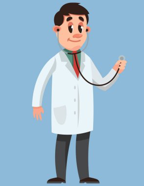 Doktor steteskop tutuyor..