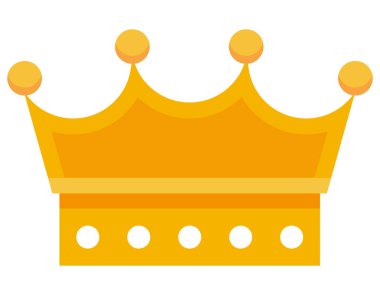  Güzel kral tacı. Çizgi film tarzında kraliyet sembolü.