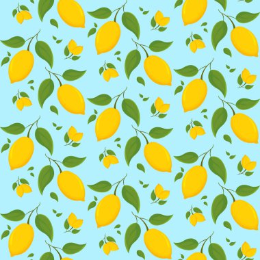 Dal üzerinde limon olan kusursuz desen.