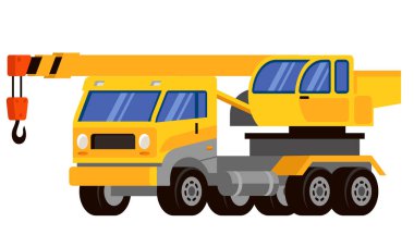 Kamyon vinci üç çeyrek görünüm.