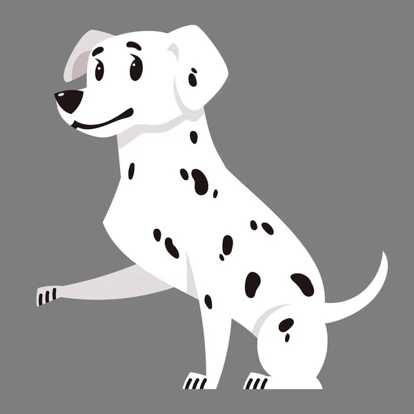 Dalmatian giving paw. — Stock Vector