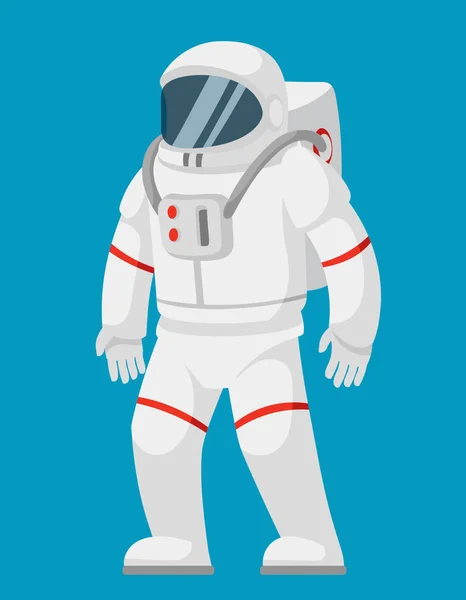 Astronauta Traje Espacial Pessoa Masculina Estilo Cartoon — Vetor de Stock