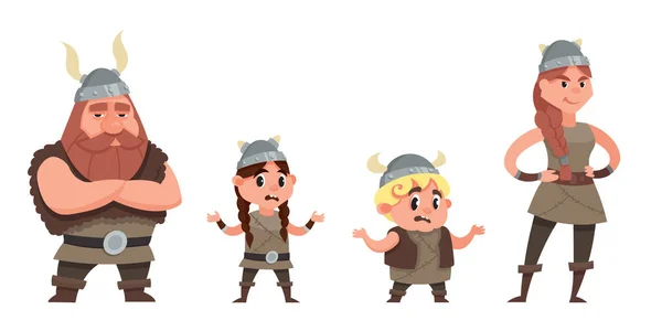 Familie viking permanentă . — Vector de stoc